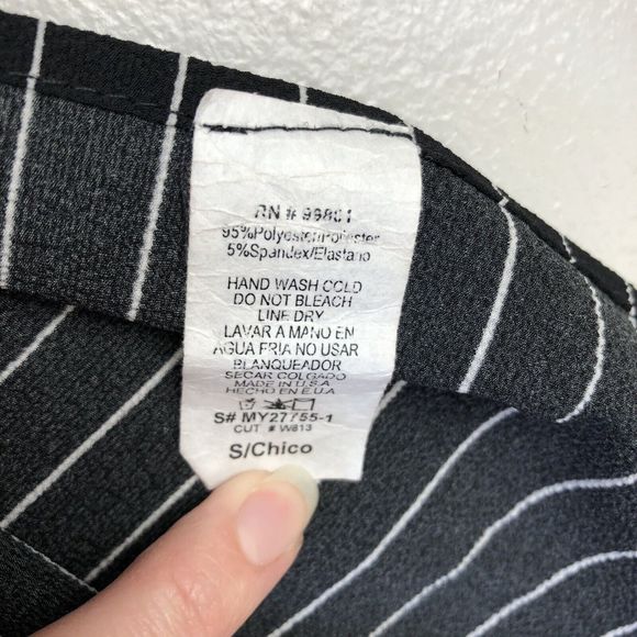 My Story Pocket Tee Womens S Short Sleeve Striped Hi-Lo Side Slits Lightweight - Picture 10 of 11